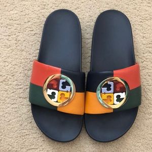 Tory Burch Logo Slide Sandal